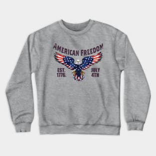 american freedom est 1776 4th july Crewneck Sweatshirt